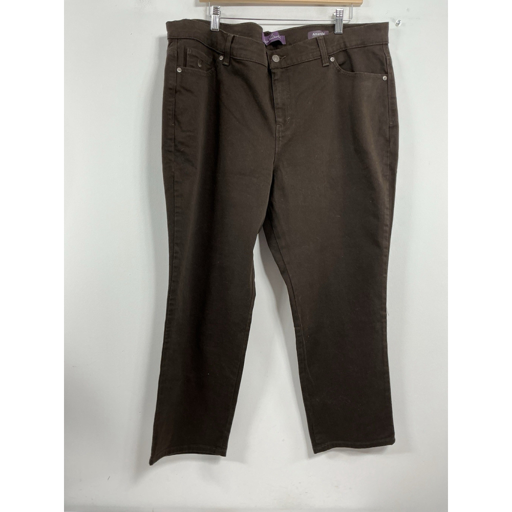 Womans Gloria Vanderbilt Amanda Brown Jeans 18 W Excellent Condition